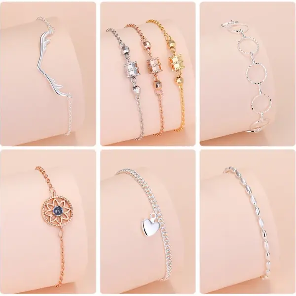 Wholesale Simple Style Geometric Heart Shape Copper Plating Bracelets 1 Piece