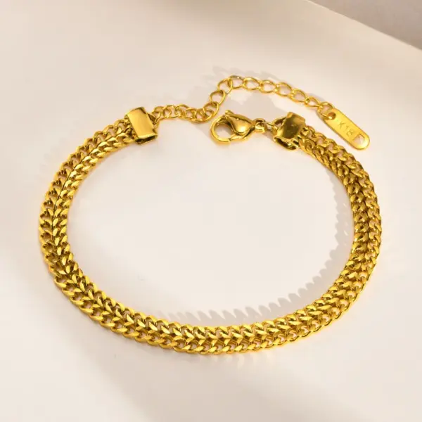 PVD Coated Real Gold Plated 18K Gold Tree 201 Stainless Steel Retro Streetwear Waterproof Non Tarnish 201 Stainless Steel Bracelets