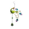 Wholesale Peacock Wind Bell Creative Metal Wind Bell Hanging Glass Painted Garden Balcony Pendant Factory St Cross-border Sply