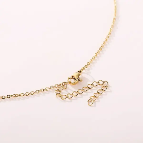 PVD Coated 18K Gold Plated Devil's Eye 304 Stainless Steel Retro Simple Style Waterproof Non Tarnish 304 Stainless Steel Pendant Necklace