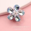 oly-d31212506cbef63cf95ea9f50078fa5b Wholesale Hole alloy five-leaf flower beaded hair aessories double-sided crystal flower plating wholesale diy jewelry aessories