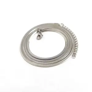 Silver / 3.5mm Width * 40cm Length 5cm (Push Density Snake Chain)
