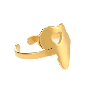 Golden Glossy Heart Shape / Adjustable Opening