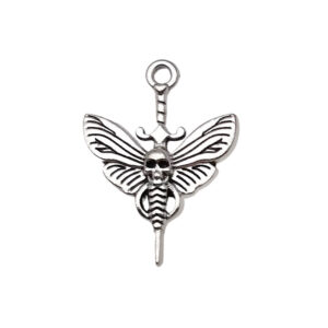 1 butterfly skull sword 18x25mm-2g-18721