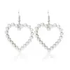 1 Pair Simple Style Heart Shape Alloy Inlay Pearl Women's Earrings