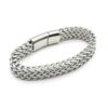 Wholesale Spot explosions Europe and the United States new titanium steel bracelet men's bracelet stainless steel double row square chain magnet buckle bracelet
