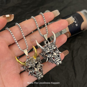 Golden Prajna Mask-Titanium Steel Chain -60cm