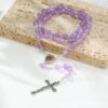 Wholesale 6mm glass bead cross rosary prayer chain