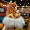 Wholesale Cute Rex Rabbit Fur Keychain Women's Bag Pendant Accessories Rex Rabbit Fur Keychain Car Plush Ball Pendant