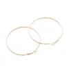 Wholesale 1 Pair Simple Style Solid Color Stainless Steel Hoop Earrings