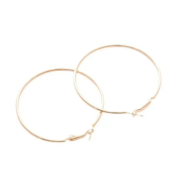 Wholesale 1 Pair Simple Style Solid Color Stainless Steel Hoop Earrings