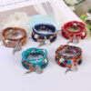 Wholesale Hot Selling Exotic Bohemian Bracelet Artistic Popular Wings Tower Pendant Exquisite Rice Beads suit Women