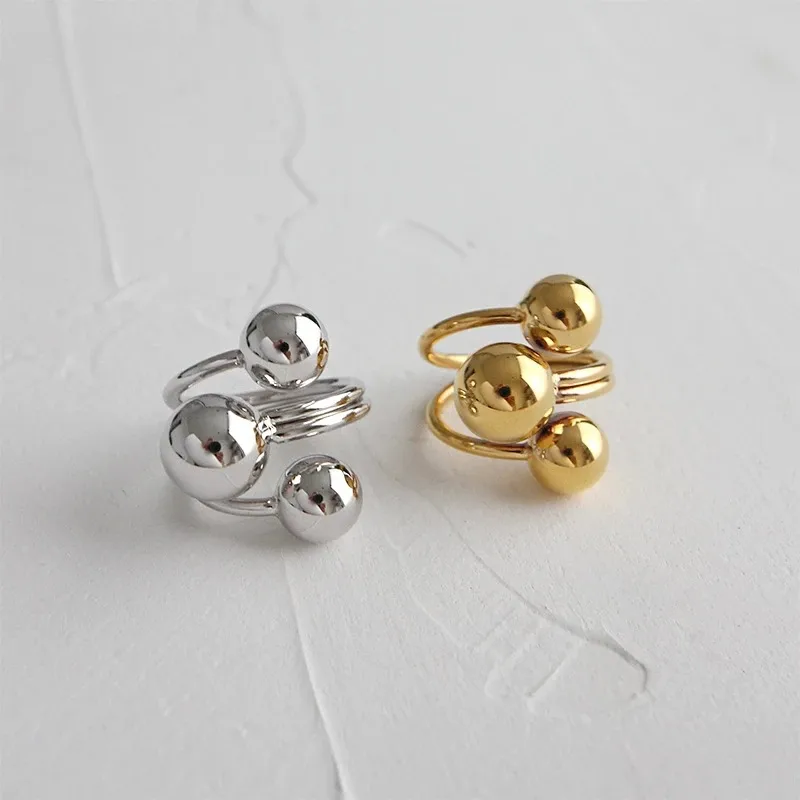 Wholesale Retro Geometric Copper Plating Open Rings