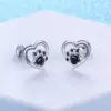 Wholesale 1 Pair Cartoon Style Heart Shape Copper Ear Studs