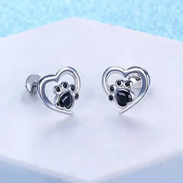 Wholesale 1 Pair Cartoon Style Heart Shape Copper Ear Studs