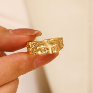 Sand gold ring (alloy) X485