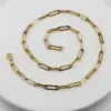 Wholesale Rack Plated Long-Lasting Plated Vacuum Plating Gold Plated Paper Clip 304 Stainless Steel Simple Style 304 Stainless Steel Necklace