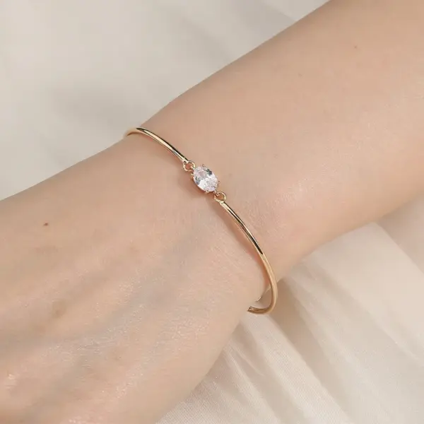 Wholesale Fashion Geometric Copper Zircon Bracelets In Bulk