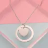 304 Stainless Steel Customization Laser Engraving Heart Shape PVD Coated 18K Real Gold Plated Simple Style Classic Style Waterproof Non Tarnish Rose Gold Gold Silver Pendant Necklace