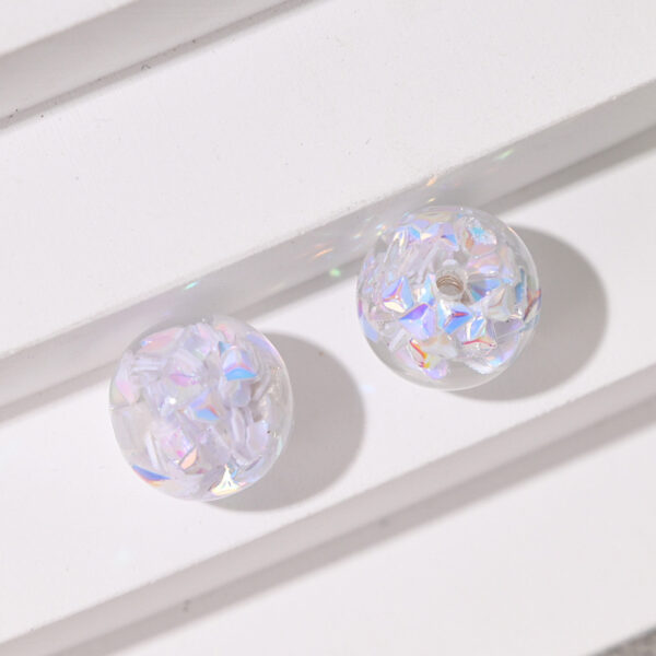 Wholesale Colored diamond sequins straight hole resin beads