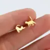 PVD Coated 18K Gold Real Gold Plated Cat 304 Stainless Steel Fashion Waterproof Non Tarnish Earrings