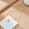 oly-d3713260a99b12469d35799501fdc291 Wholesale PVD Coated Real Gold Plated 18K Gold Heart Shape 304 Stainless Steel Simple Style Waterproof Non Tarnish 304 Stainless Steel Pendant Necklace