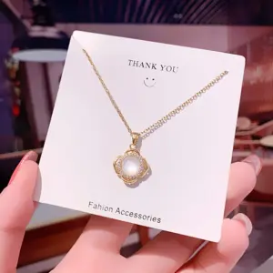 X567 Gold-Opal Four-Leaf Flower