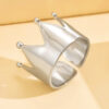 Wholesale retro crown ring metal smooth opening stainless steel ring