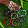 Wholesale Natural Crystal Rock Stripe Beads DIY Bracelet Jewelry Accessories Irregular Wave Pattern Ethnic Style Unisex Hand Chain