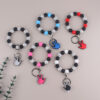 Wholesale Cross-Border New Product Men's Gift Gesture Keychain Silicone Keychain Key Bracelet