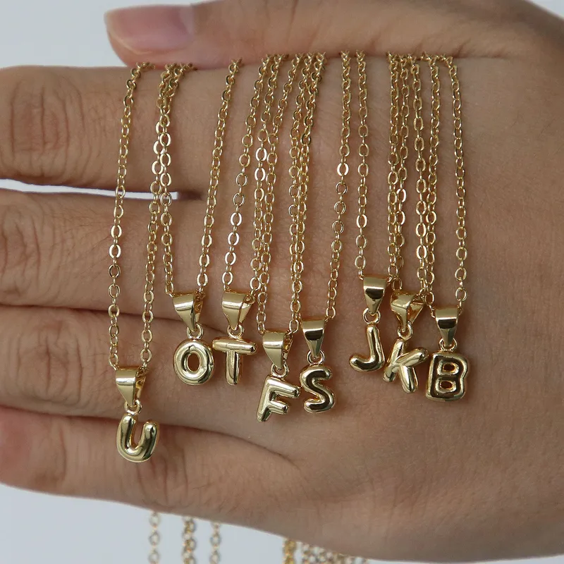 Wholesale Casual Simple Style Letter Brass Pendant Necklace 1 Piece
