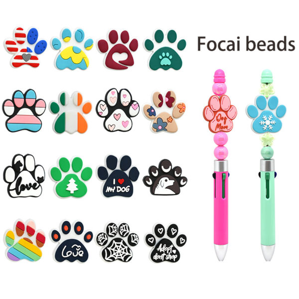 Wholesale Cartoon animal footprints bead