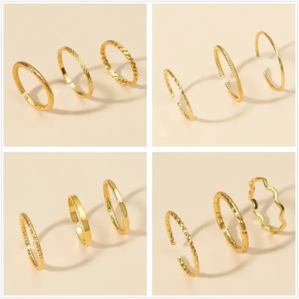 PVD Coated Real Gold Plated Geometric Alloy Ethnic Style Waterproof Non Tarnish