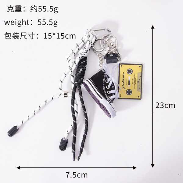Wholesale Mini Multicolor Canvas Shoe Golf Keychain
