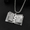 Wholesale European and American jewelry Gothic style flip Bible book cross necklace men and women all-match fried street creative necklace