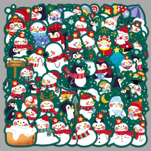 Wholesale 50pcs/pack Snowman Graffiti Stickers