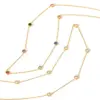 Wholesale Fashion Round Stainless Steel Titanium Steel Plating Inlay Zircon Necklace