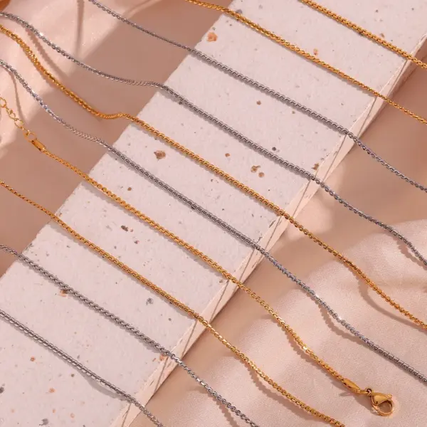 Wholesale 316L Stainless Steel Geometric Waterproof Non Tarnish Surgical Steel Elegant Simple Style Streetwear Jewelry Set For Women's