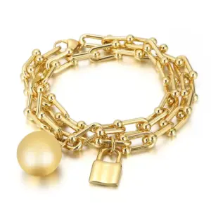 Gold Bracelet Kb150341-Z