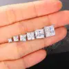 Wholesale Simple Style Square Copper Inlay Zircon Ear Studs 1 Pair