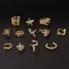 Ear Cartilage Rings & Studs Fashion Snake Copper Plating Inlay Zircon
