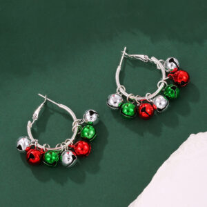 Wholesale Colorful Christmas bell earrings