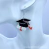 Wholesale DIY Campus Style Graduation Season Bachelor's Cap Earring Accessories