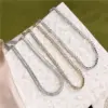 Wholesale Fashion Full Diamond T Square Diamond Chain Necklace Copper Jewelry Wholesale