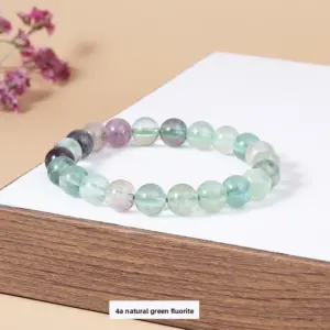 4a Natural Colored Fluorite Bracelet / Diameter 10.1-10.8mm (about 17-19 Pieces)