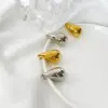 Wholesale 1 Pair Retro Geometric Plating Copper 24k Gold Plated Ear Studs