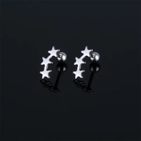 Wholesale 1 Piece Elegant Geometric Plating Stainless Steel Ear Studs