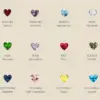 201 Stainless Steel 304 Stainless Steel Glass Gold Plated Simple Style Plating Inlay Heart Shape Birthstone Necklace