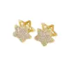 Wholesale 1 Pair Retro Star Water Droplets Heart Shape Plating Copper Zircon K Gold Plated Earrings