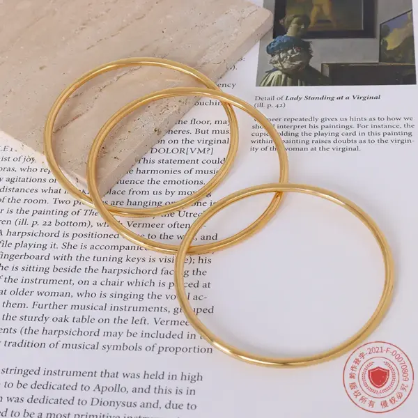 PVD Coated Real Gold Plated Geometric 304 Stainless Steel Simple Style Waterproof Non Tarnish 304 Stainless Steel